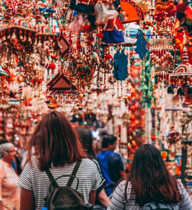 tourists at little India, Singapore